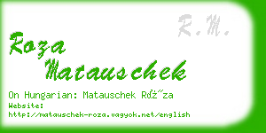 roza matauschek business card